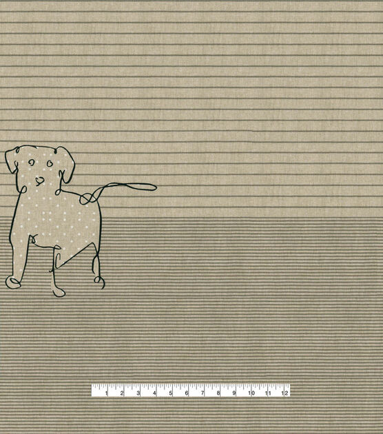 ED Ellen DeGeneres Upholstery Fabric 27'' Shale Doodle Dog, , hi-res, image 4