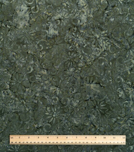 Green Steel Mirage Batik Cotton Fabric, , hi-res, image 2