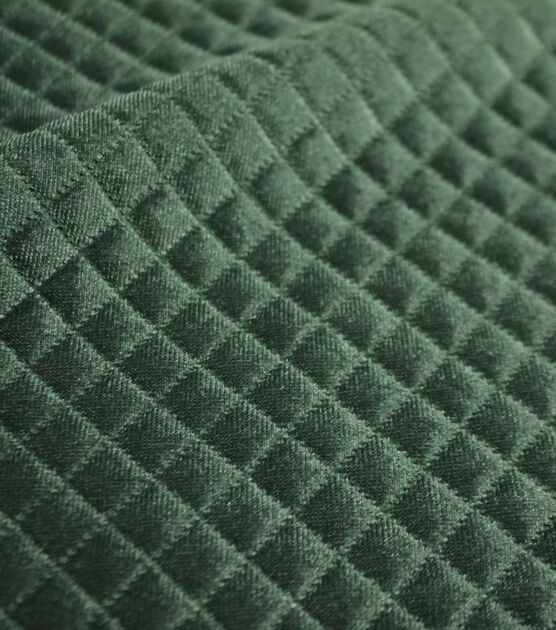 Sycamore Small Diamond Quilted Velour Fabric