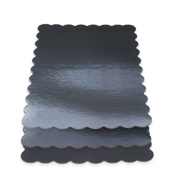 13" x 19" Black Scalloped Edge Cake Boards 3pk by STIR, , hi-res, image 3