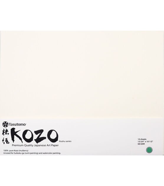 Yasutomo 10 Sheet Japanese Premium Kozo Art Paper 10-1/2" x 13-3/4"