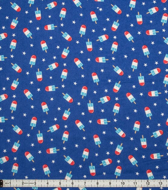 POP! Super Snuggle Patriotic Popsicle Flannel Fabric, , hi-res, image 1