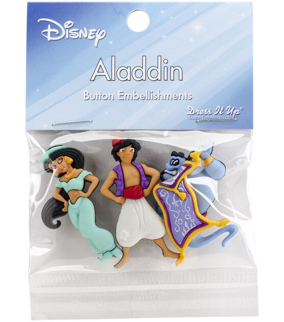 Dress It Up 4ct Disney Aladdin Shank Buttons
