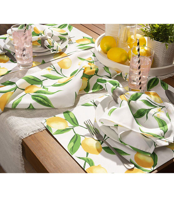 Design Imports Lemon Bliss Outdoor Napkins, , hi-res, image 7
