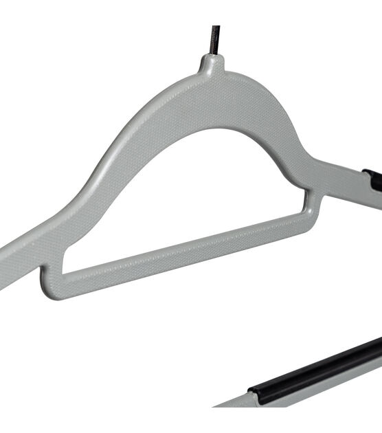 Honey Can Do 18" x 9.5" Plastic Hangers With No Slip Rubber Grip 15pk, , hi-res, image 8