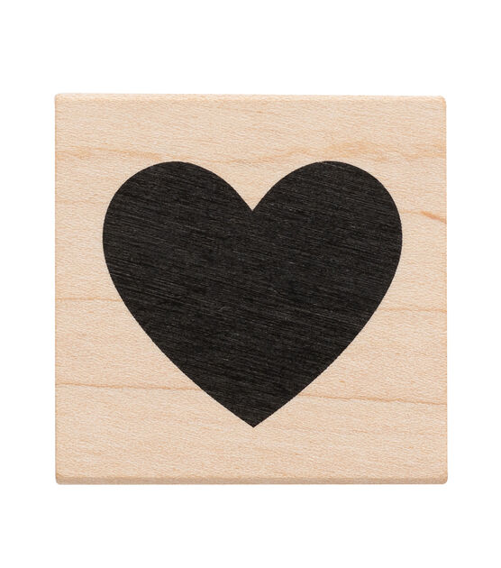American Crafts Wooden Stamp Heart