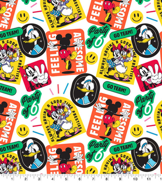 Mickey And Friends Party Of 6 Cotton Fabric, , hi-res, image 1