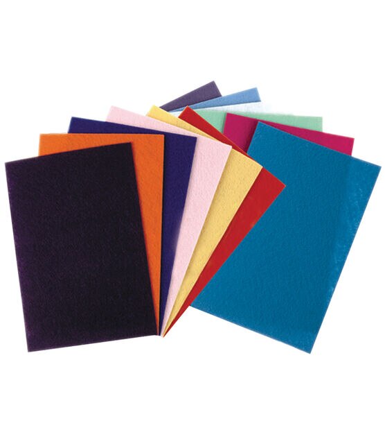 Felt Sheets 9"X12" 12 Pkg Assorted Colors