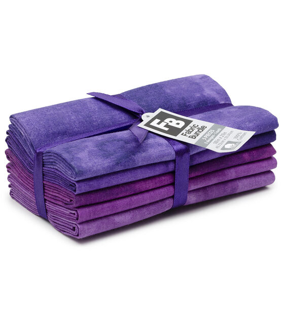 18" x 21" Purple Textured Cotton Fabric Quarters 5ct by Keepsake Calico