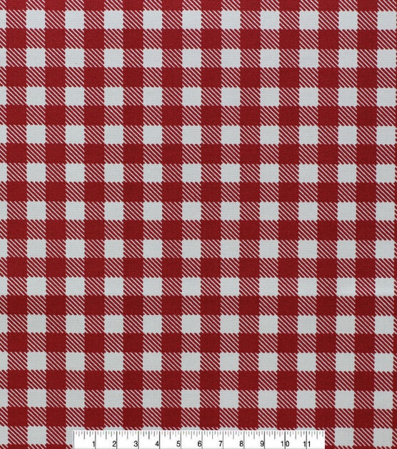 Red Gingham Fabric