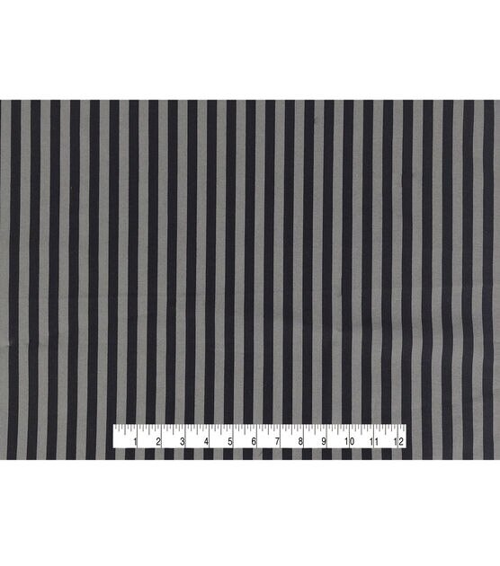 Black & Gray Stripes Halloween Cotton Fabric, , hi-res, image 4