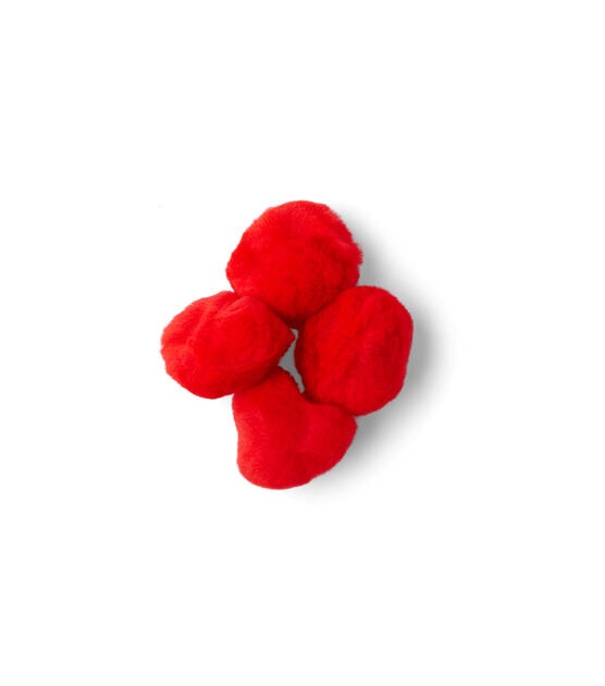 2" Red Pom Poms 4pk by POP!, , hi-res, image 2