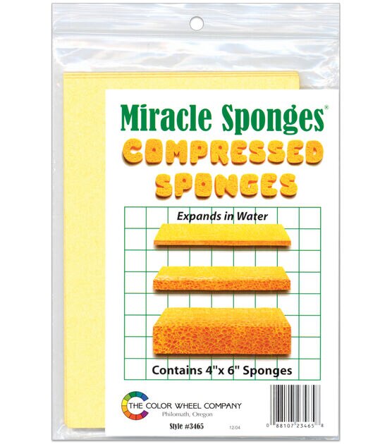 Compressed Sponges 3 Pkg 4"X6"