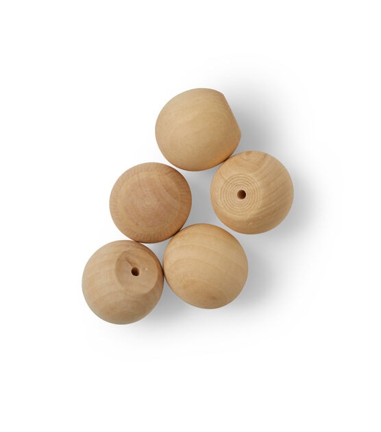 1.5" Ball Wood Knobs 8pk by Park Lane, , hi-res, image 2