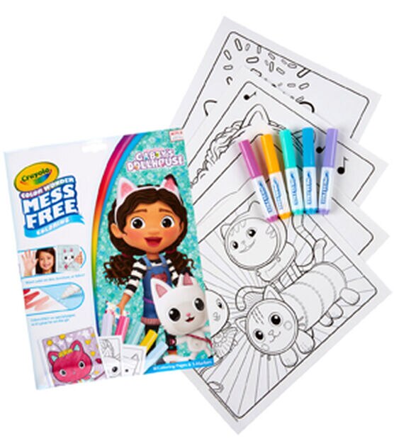 Crayola 18 Sheet Gabby's Dollhouse Foldalope Coloring Pages With Makers, , hi-res, image 2