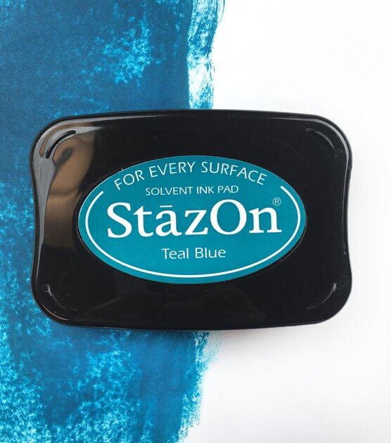 StazOn Solvent Ink Pad Teal Blue, , hi-res, image 4