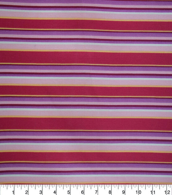 Pink & Red Stripes Quilt Cotton Fabric by Quilter's Showcase