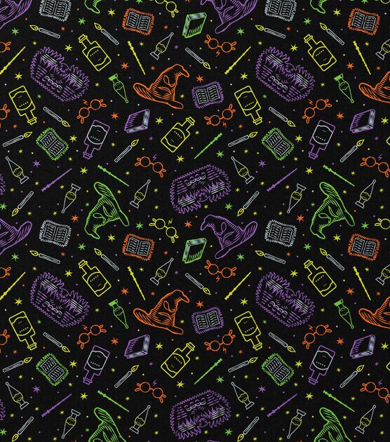 Harry Potter Time For Magic Halloween Cotton Fabric, , hi-res, image 2