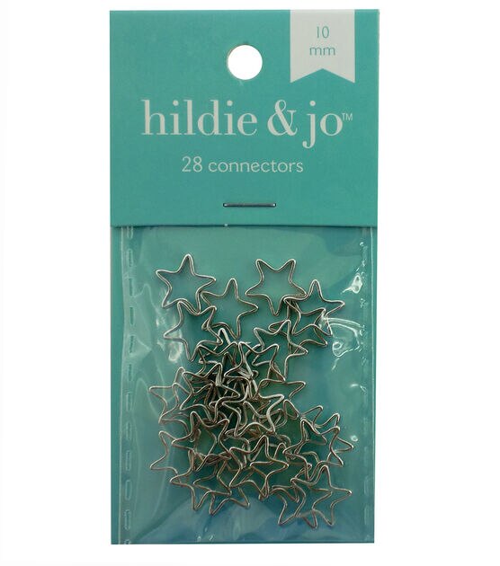 10mm Silver Metal Star Connectors 28pk by hildie & jo