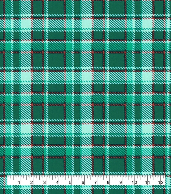 Green Red Plaid Super Snuggle Flannel Fabric, , hi-res, image 3