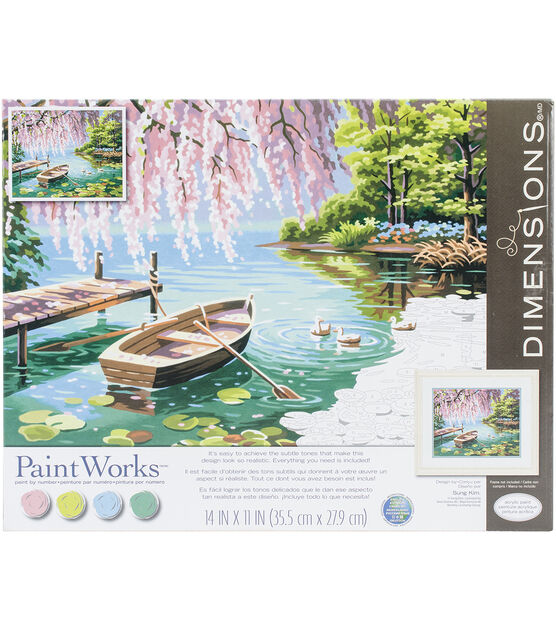 Dimensions 14" x 11" Willow Spring Beauty Paint By Number Kit 15pc