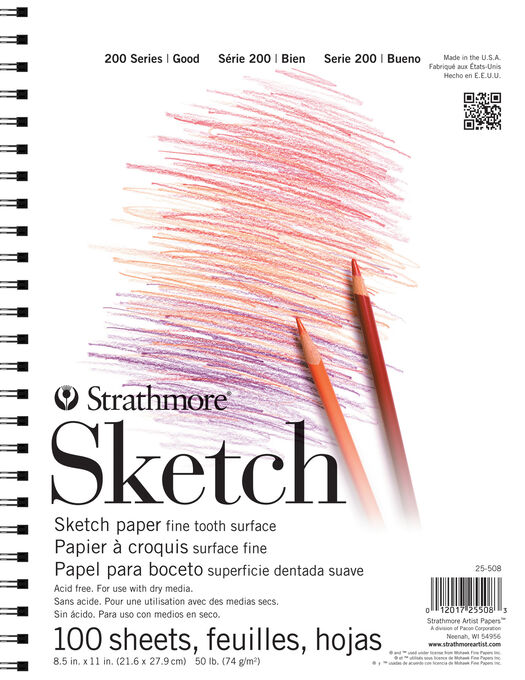 Strathmore 200 Series 100 Sheets 8.5''x11'' Sketch Pad