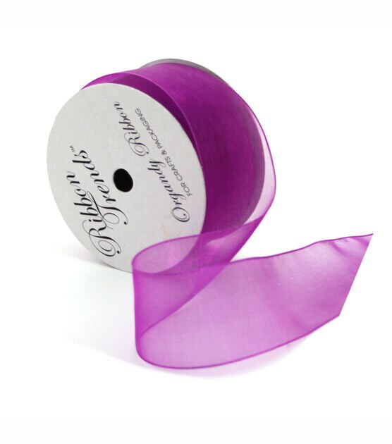 Ribbon Trends Organdy Ribbon 7/8''x8 yds Regal Purple