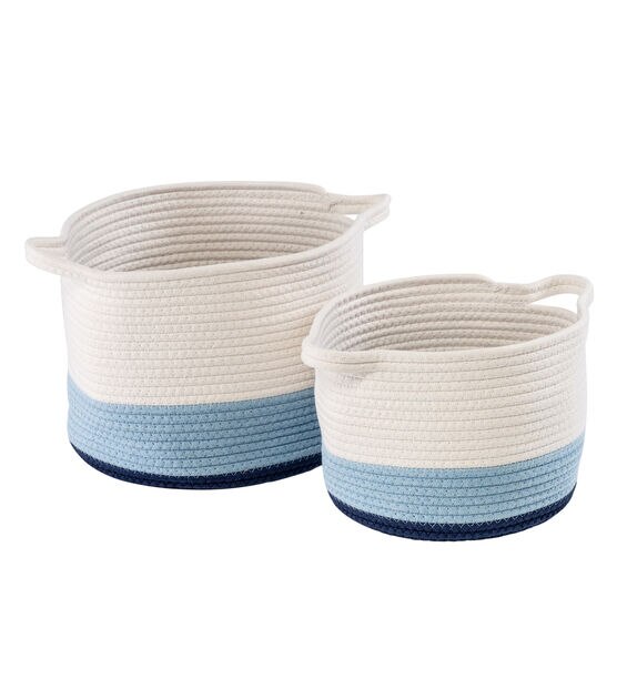 Honey Can Do 12" Nesting Cotton Rope Storage Baskets 2ct, , hi-res, image 5