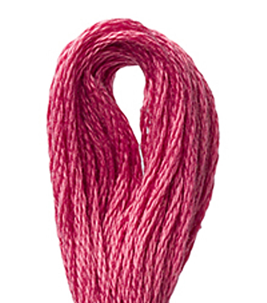 DMC 8.7yd Pink 6 Strand Cotton Embroidery Floss, 3731 Dark Dusty Rose, swatch, image 55