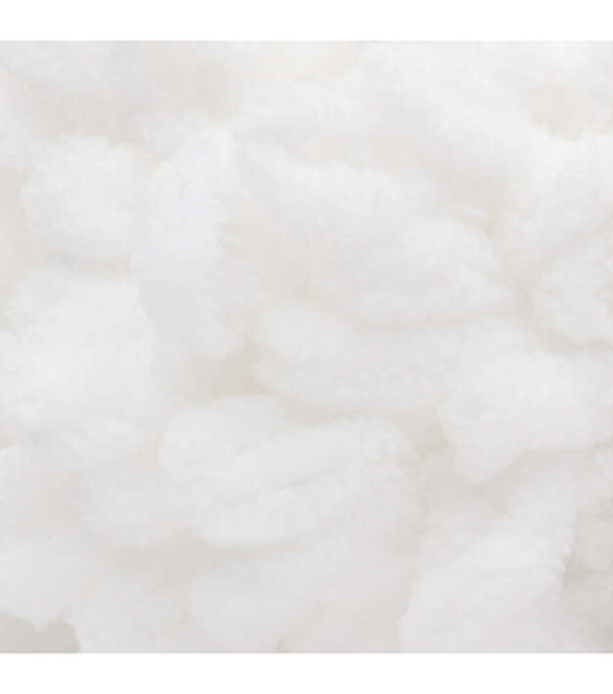 Bernat Alize EZ Loop Blanket 18yds Jumbo Polyester Yarn, White, swatch, image 1