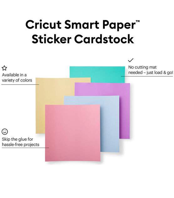 Cricut 25ct Multicolor Smart Paper Sticker Cardstock Sheets & Pens, , hi-res, image 2