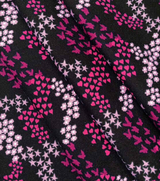 Tiny Pink Icons Super Snuggle Flannel Fabric, , hi-res, image 2