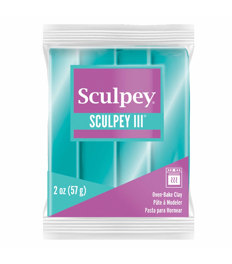 Sculpey 2oz Oven Bake Polymer Clay, Teal Pearl, swatch