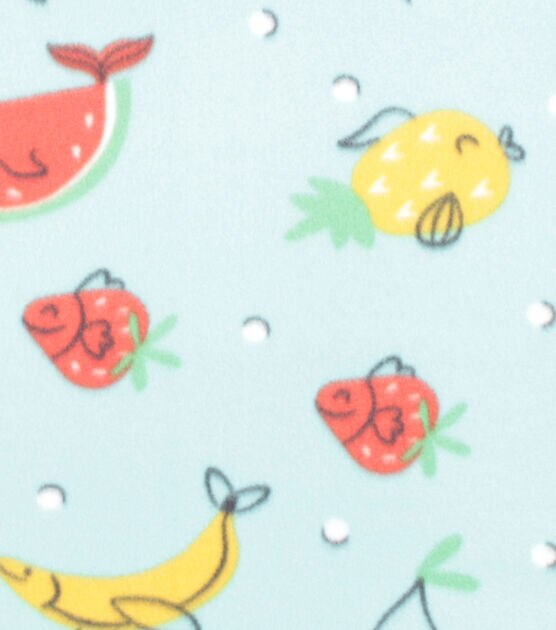 Fruit Sea Animals Blizzard Prints Fleece Fabric