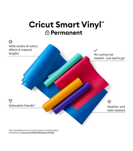 Cricut Joy Permanent Smart Vinyl White 20ft Roll