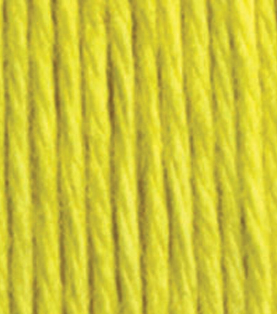Caron Simply Soft Brites 315yds Worsted Acrylic Yarn, Super Duper Yellow, swatch
