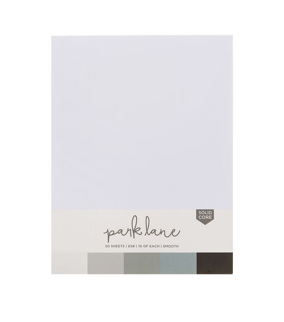 50 Sheet 8.5" x 11" Gray Solid Core Cardstock Paper Pack by Park Lane