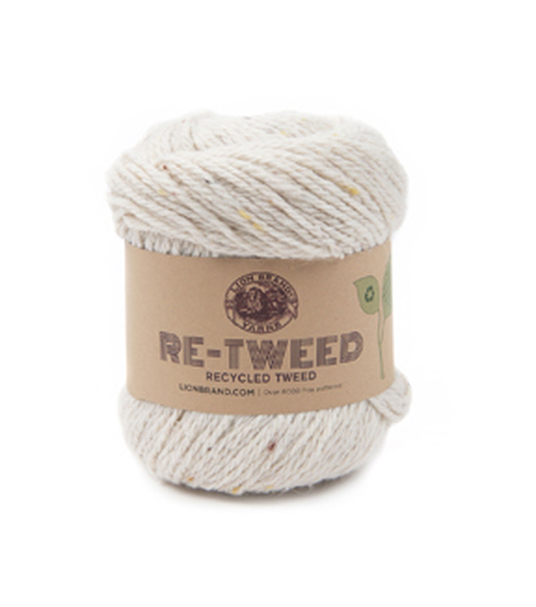 Lion Brand Re Tweed Worsted 3.5oz Wool Blend Yarn, Hay, hi-res
