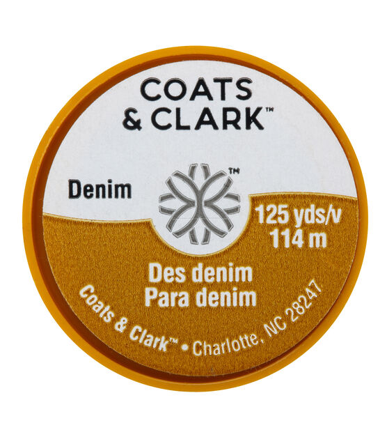 Coats & Clark Dual Duty Plus Denim Thread 125 Yards Denim Blue, , hi-res, image 3