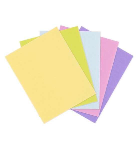 50 Sheet 8.5" x 11" Pastel Solid Core Cardstock Paper Pack by Park Lane, , hi-res, image 2