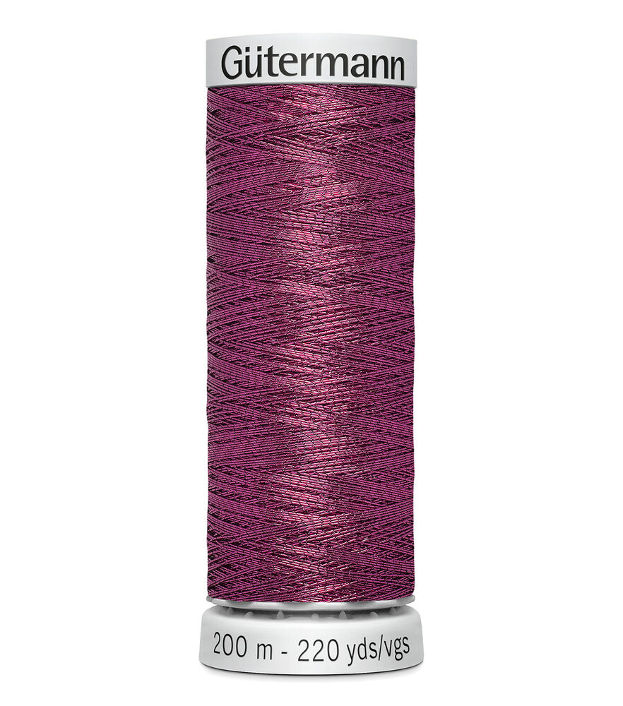 Gutermann 200M Metallic Dekor 45wt Thread, Brilliant Pink, swatch