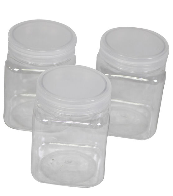 Everything Mary 3pk Plastic Jars with Clear Lids