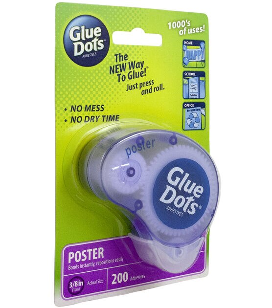 Glue Dots .375" Poster Dot Disposable Dispenser 200 Clear Dots, , hi-res, image 2
