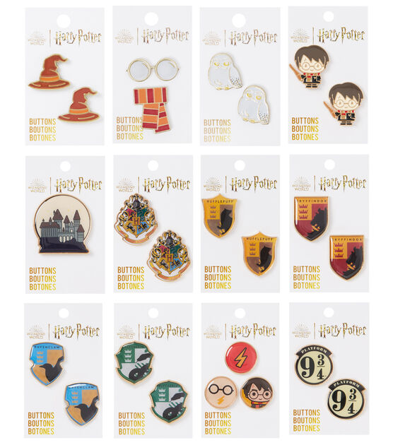 Blumenthal Lansing 1 3/16" Harry Potter Hogwarts Crest Buttons 2pk, , hi-res, image 6