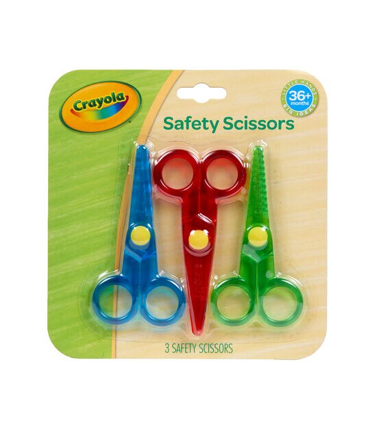 Crayola My First Safety Scissors, Toddler Art Supplies, 3ct