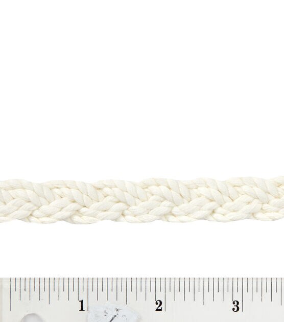 Simplicity Plaited Braid Trim 0.63''x24' Ivory