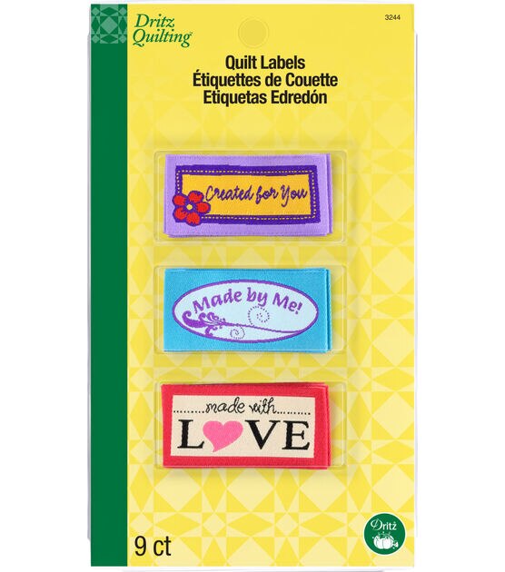 Dritz - Sew In Embroidered Labels - Made W Love
