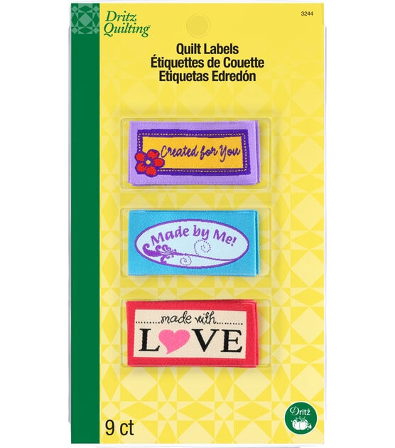 Dritz - Sew In Embroidered Labels - Made W Love