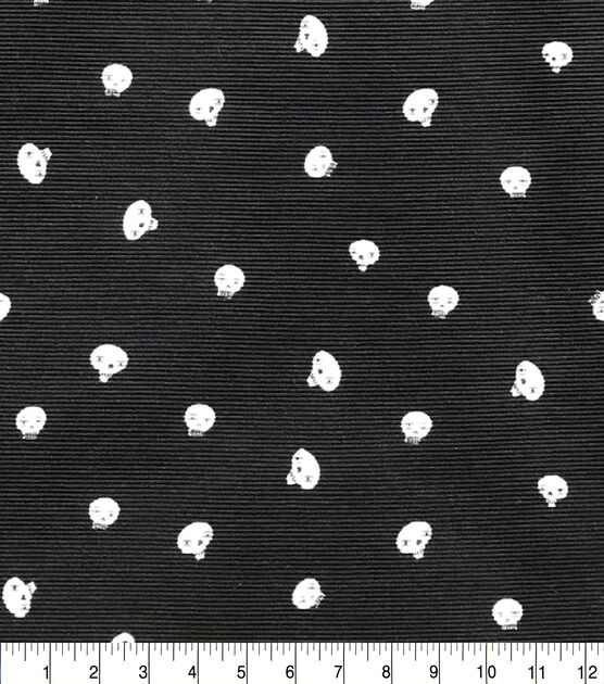 Black Skeleton Rib Knit Fabric by POP!