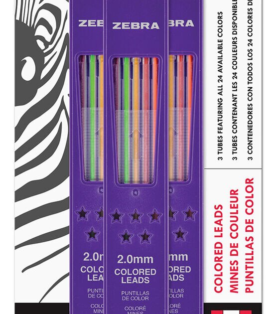  Zebra Pen Zensations Mechanical Colored Pencils, 2.0